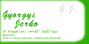 gyorgyi jerko business card